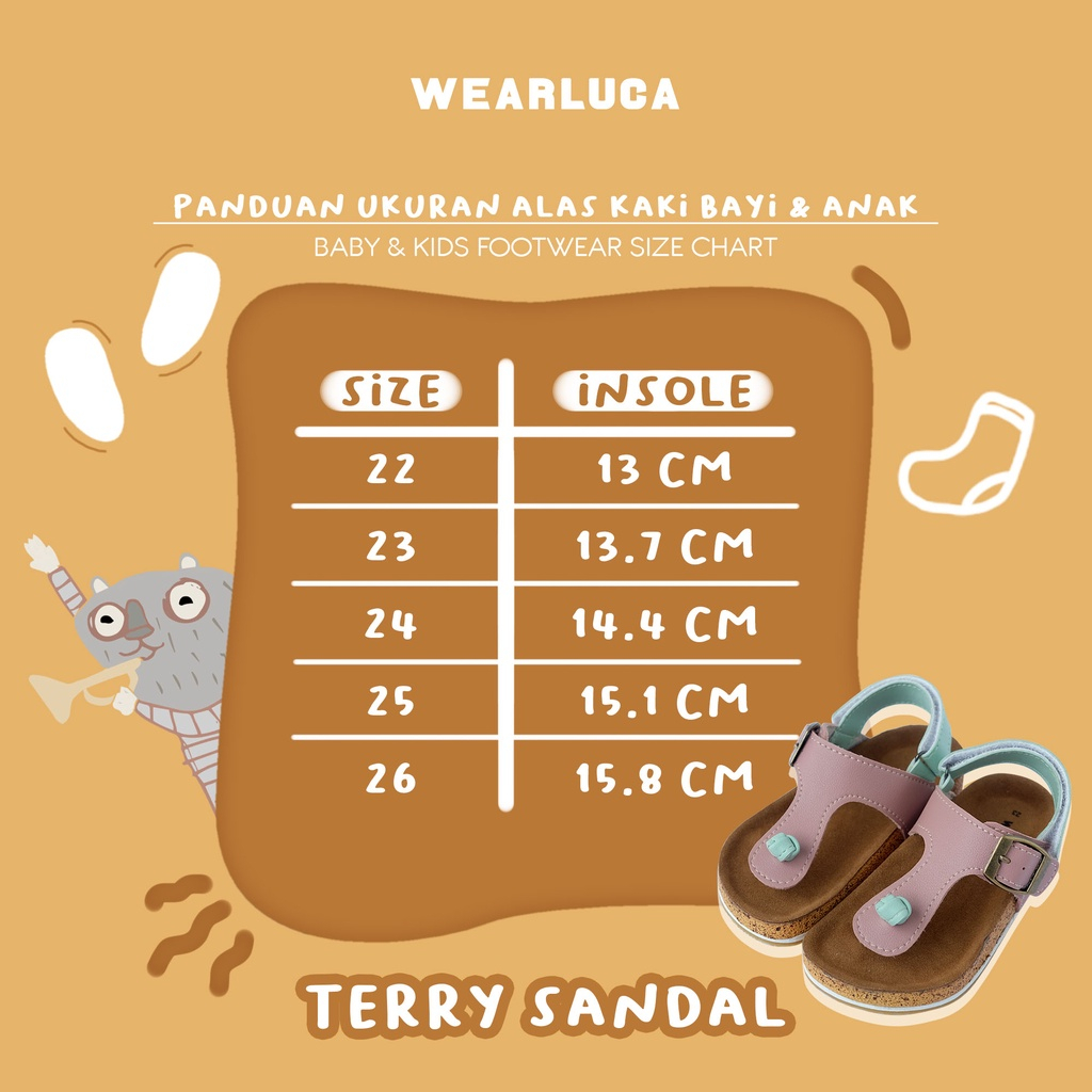 WEARLUCA Terry Sandal Anak 22-26