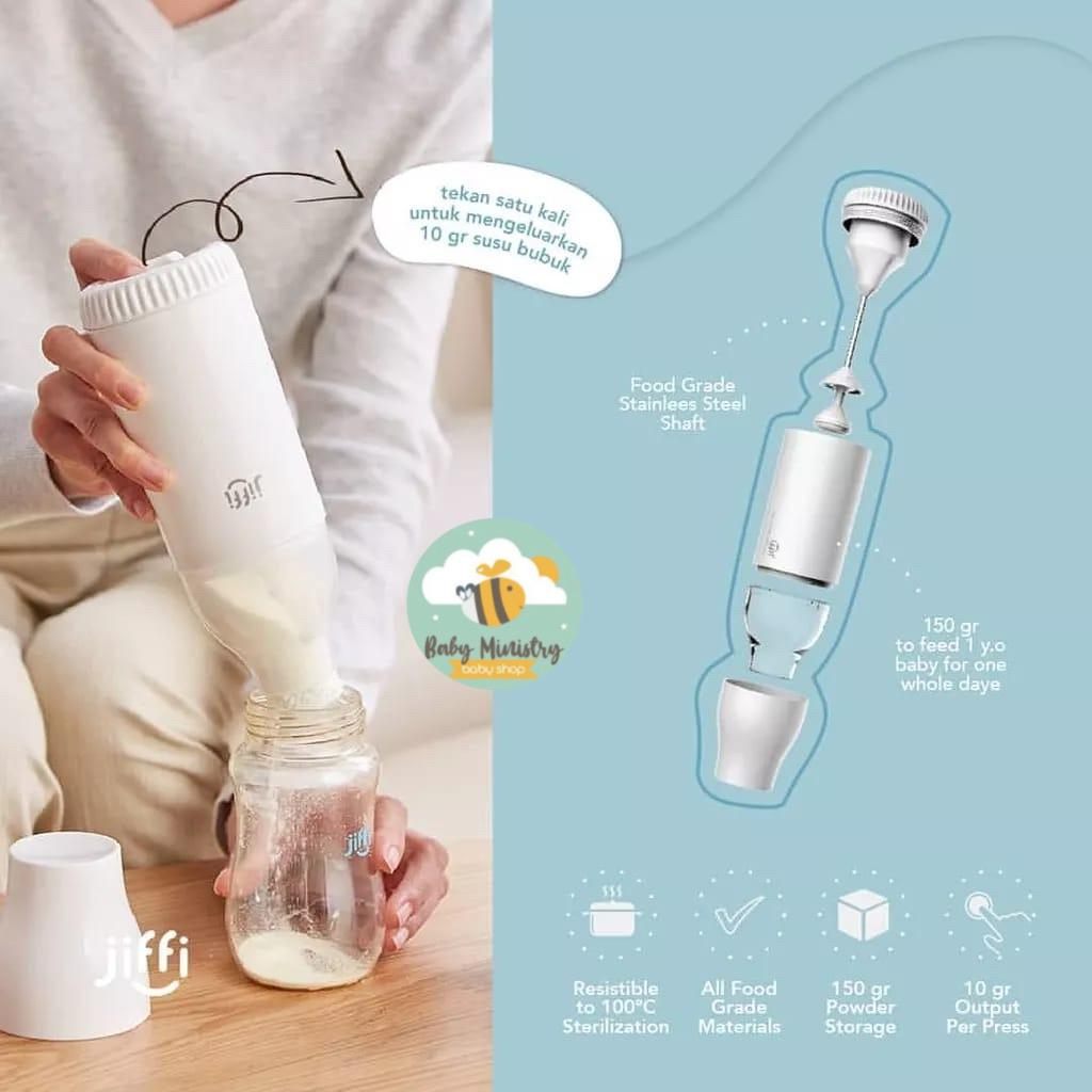 Jiffi Milk Dispenser (TRAVEL FRIENDLY) / Milk Container / Tempat Penyimpanan Susu Bubuk / DISPENSER SUSU PORTABLE