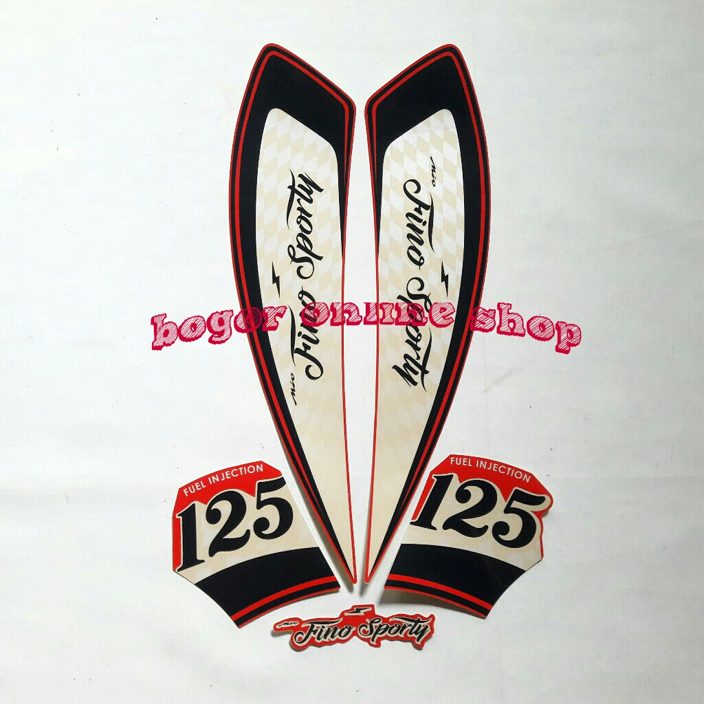 sticker striping body motor fino sporty 125 fi 2021 merah