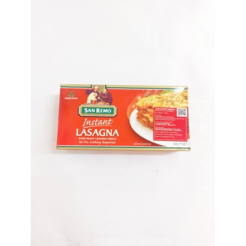 

san Remo lasagna instant kemasan 250gr