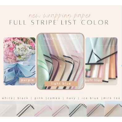 

WRAPPING PAPER FULL STRIPE LIST COLOR CELLOPHANE MATTE PAPER FLOWER WRAPPING MOTIF GARIS GOLD LINE CELLOPHANE KERTAS BUNGA HAND BOUQUET PEMBUNGKUS BUKET BUNGA KERING BUKET WISUDA BUKET BUNGA SABUN WRAP PAPER FLORAL WRAPPING PAPER KERTAS CRAFT