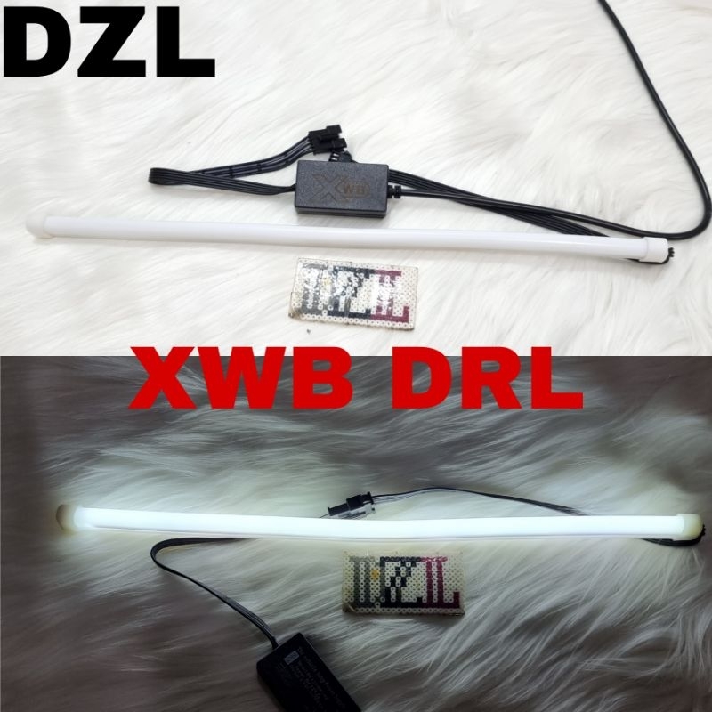 Lampu led drl alis sein running xwb 30cm 2 warna 2 mode 30 cm fleksibel