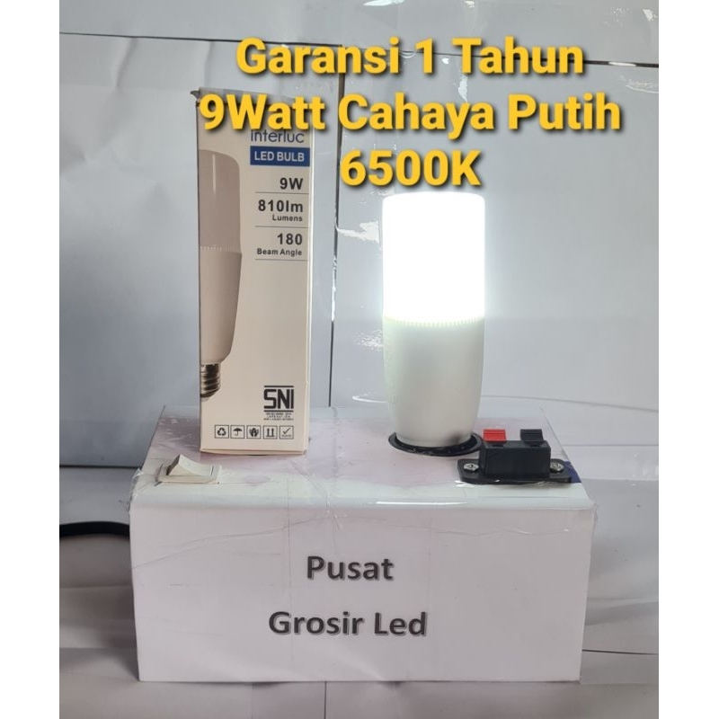 Lampu Led Stick E27 INTERLUC 9 Watt 9W Garansi 1 Tahun