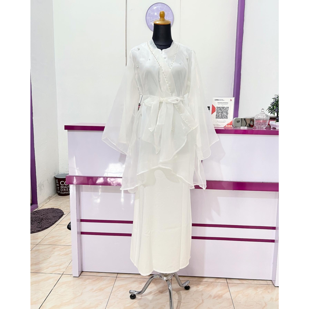 DRESS ORGANZA/DRESS PESTA/DRESS PUTIH