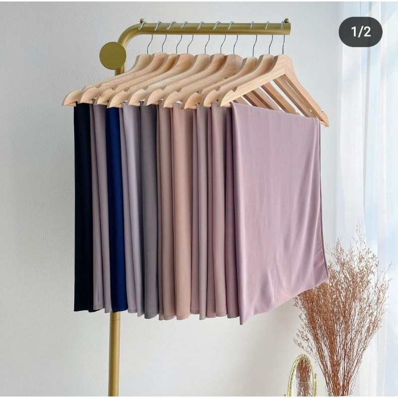 (NEW) VALA HIJAB TAUPE Pashmina Instan by FIXPOSE (free ZytaDelia masker)