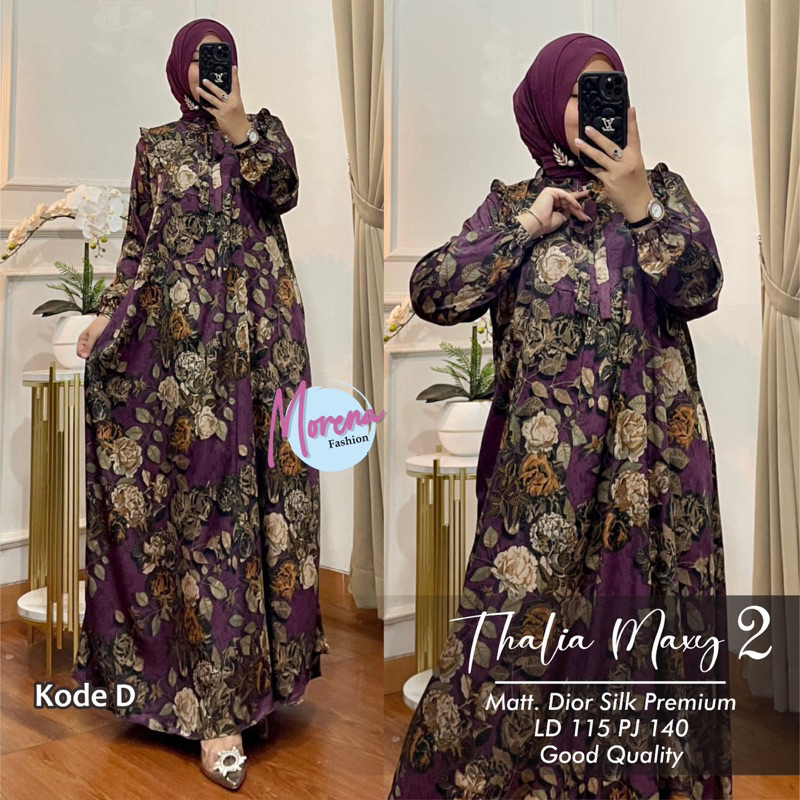 THALIA MAXI/ DRES SILK MOTIF BY MARSELLA