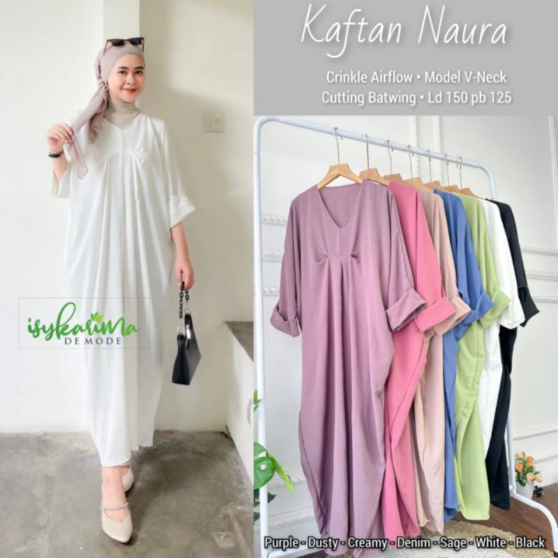 KAFTAN PROMO WANITA LEBARAN 2023 MEWAH ELEGAN MURAH PUTIH REMAJA JUMBO CRINKLE AIRFLOW PREMIUM TERBA