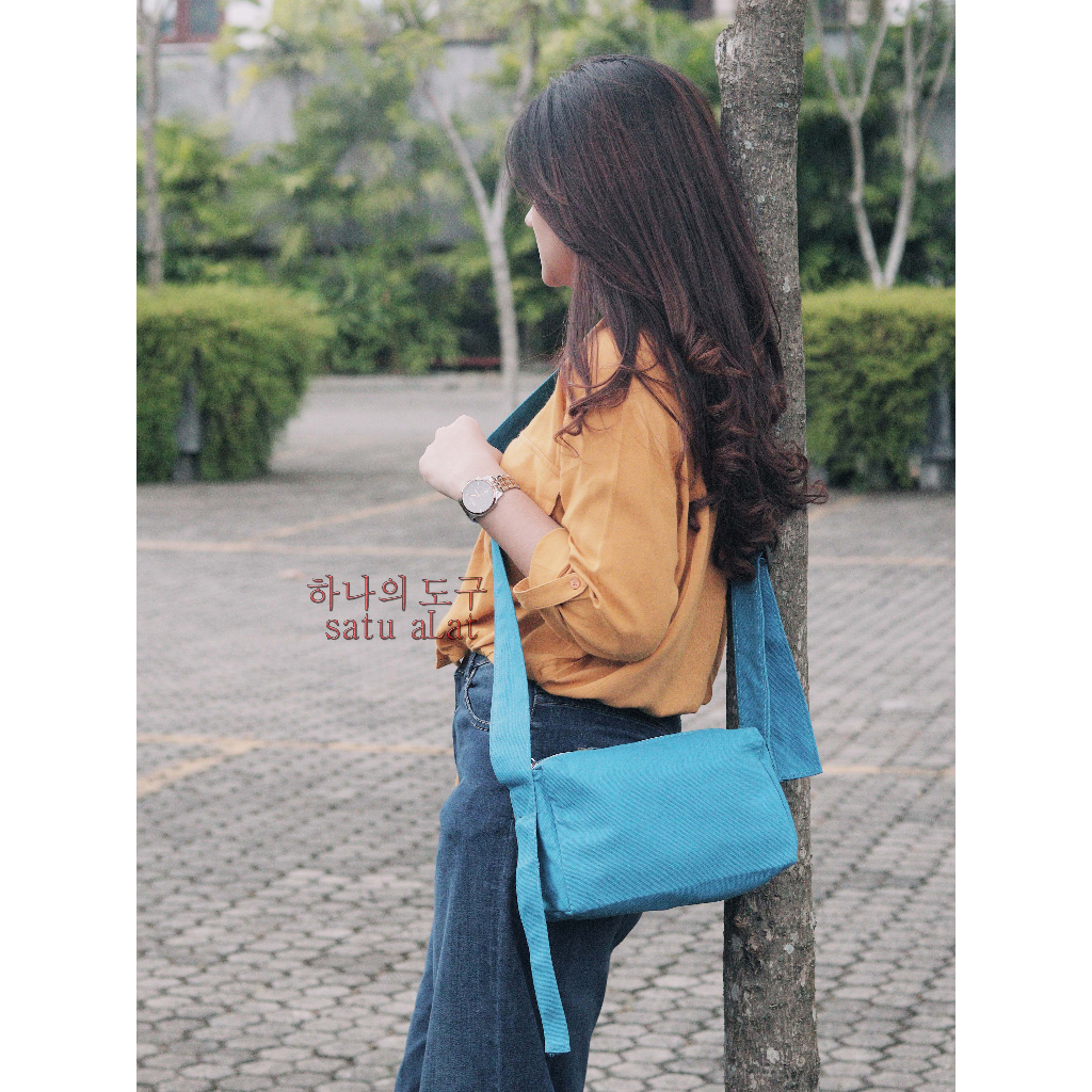 SATU ALAT Tas Selempang SAKURA 100% Canvas Premium Tebal Tas Kanvas