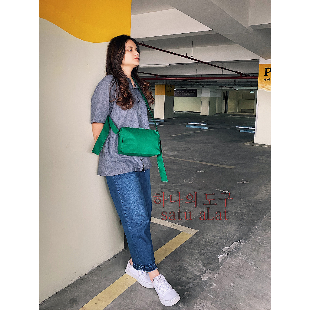 SATU ALAT Tas Selempang SAKURA 100% Canvas Premium Tebal Tas Kanvas