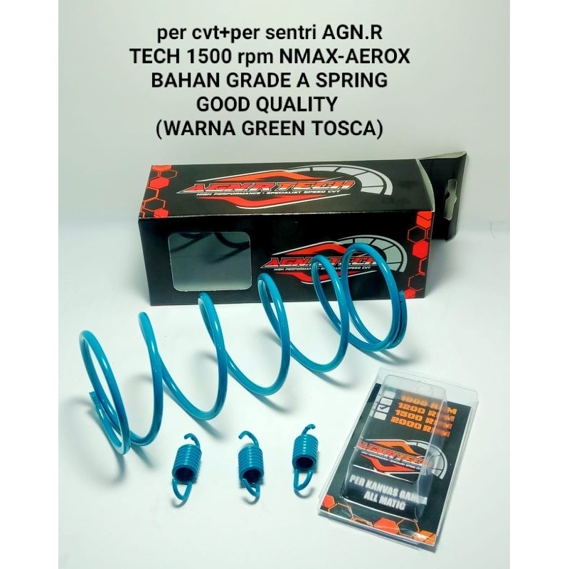 PER CVT RACING+PER SENTRI1500 RPM- AGN.R TECH (TOSCA) NMAX-AEROX-LEXI HIGH PERFORMANCE HIGH QUALITY SPRING GRADE A+