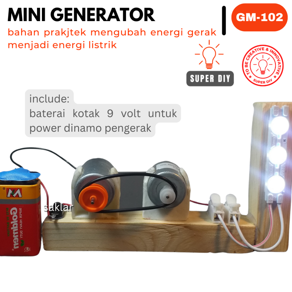 Dinamo Wind Turbine Generator DIY Kit Micro Motor GENERATOR MINI SEDERHANA UNTUK PRAKTIKUM