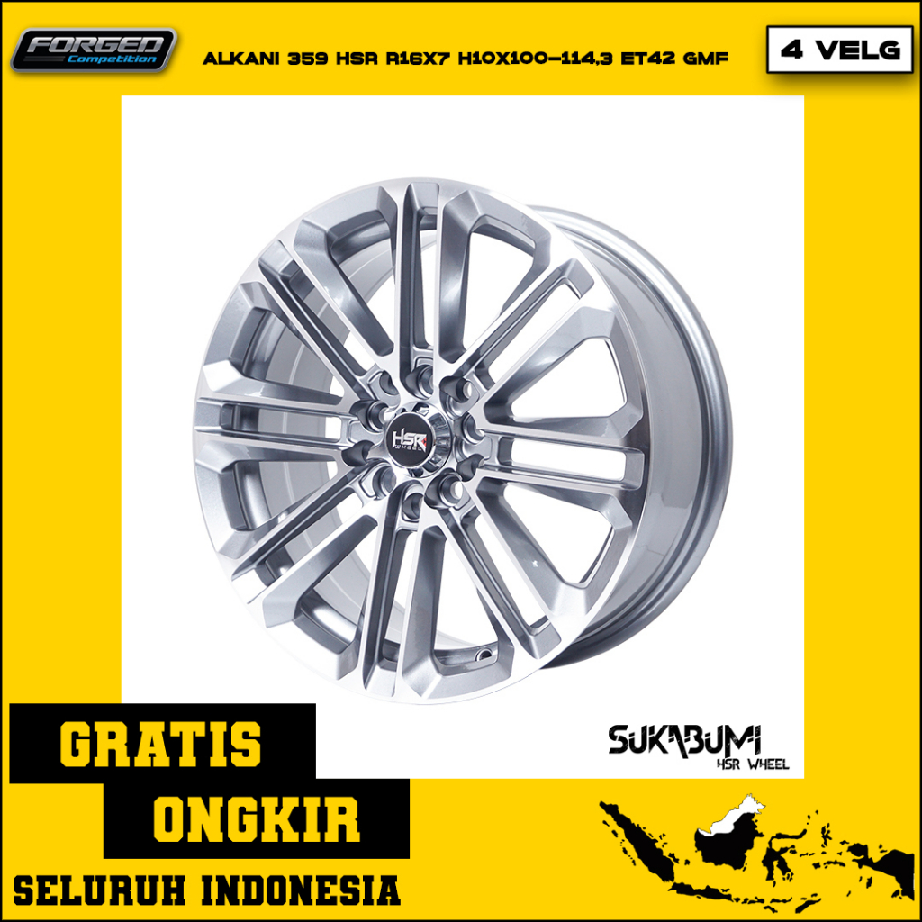 velg mobil suzuki APV ,Arena, Baleno New, Ertiga, Grandmax, Gand Vitara SX4, Xover, dll hsr wheel mo
