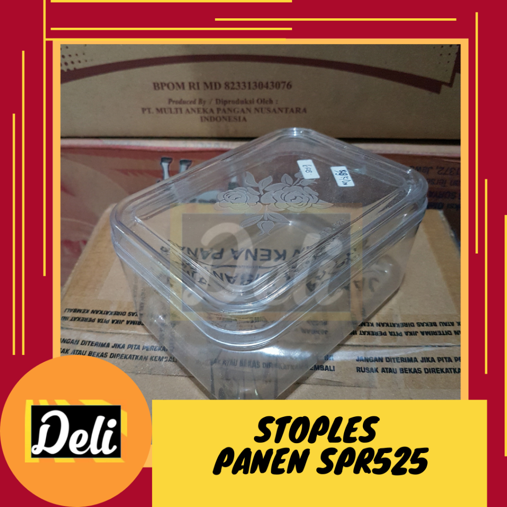 Toples Panen Raya Persegi 500gr SPR525 Plastik 1 Lusin (12pcs) dimensi pjg13cm.lebar10cm.tinggi7cm