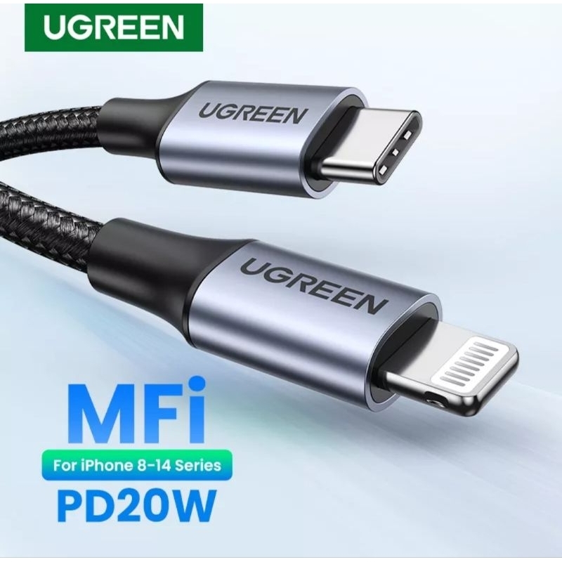 Ugreen MFI Kabel Data Usb C To Lightning PD 20W Untuk Iphone Ipad Ipod