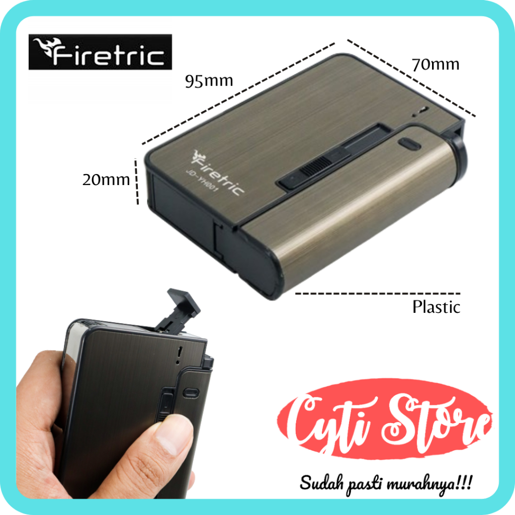 Kotak Rokok Fashion Bungkus Case with Lighter Korek Api Slot - JD-YH001