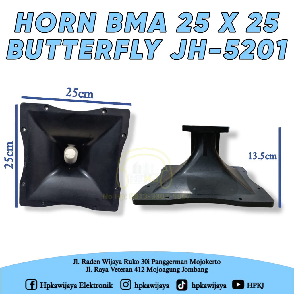 HORN TWEETER RCF 25X25 BAUT JH-5201 Tweeter horn Tweter Corong 25 x 25 CM PVC