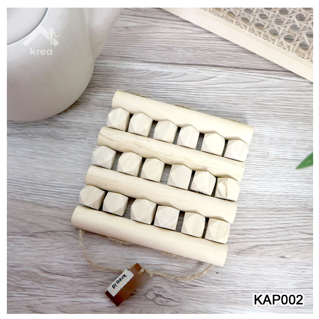 TATAKAN KAYU WOOD COASTER AESTHETIC KAP002