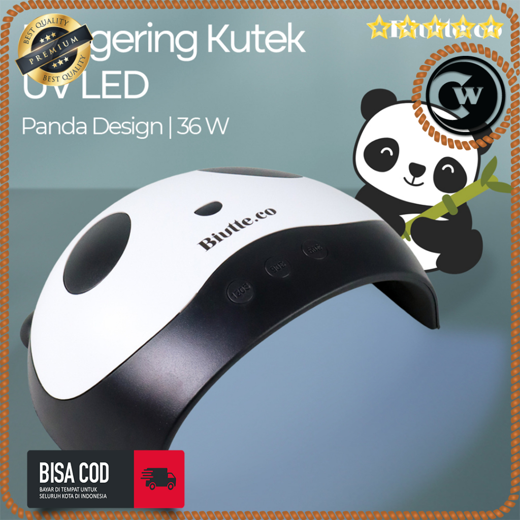 Pengering Kutek Kuku Gel 36W Lampu UV LED Nail Art Dryer Panda Design