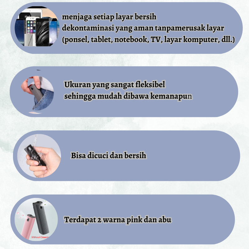 screen cleaner spray Pembersih Layar LCD Laptop Kamera - SCM