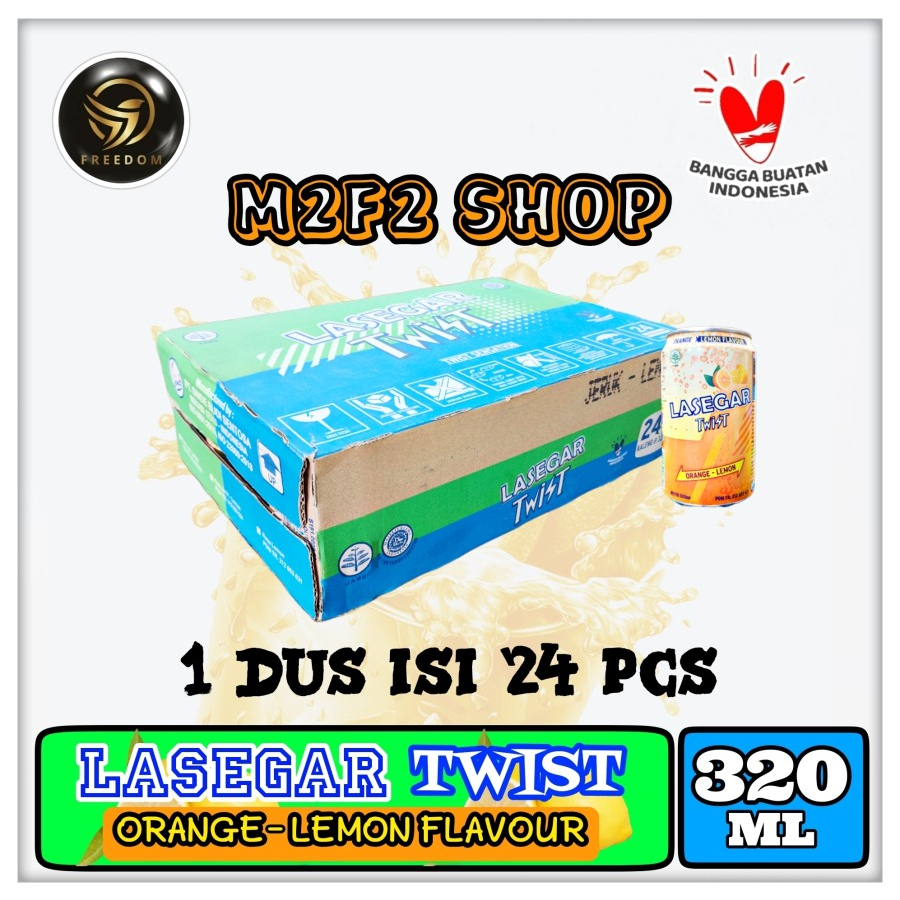 

LASEGAR Twist Minuman Penyegar Orange Lemon Kaleng - 320 ml (Kemasan Karton)