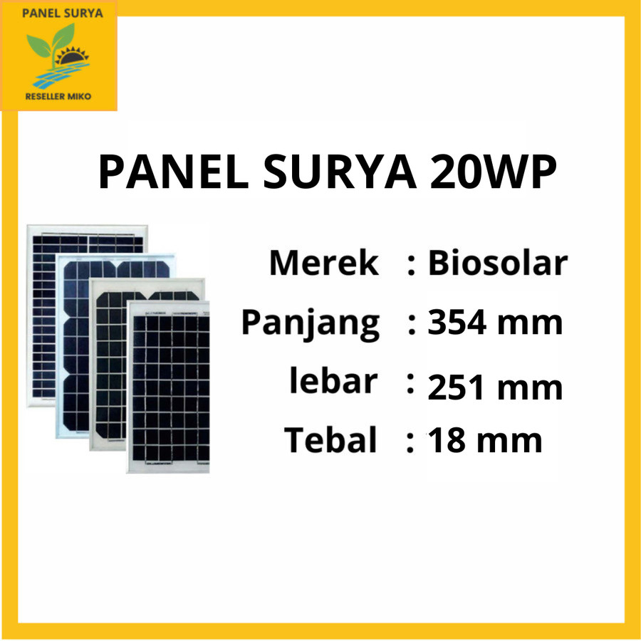 panel surya 20wp solar cell 20wp solar panel 20wp - BIOSOLAR