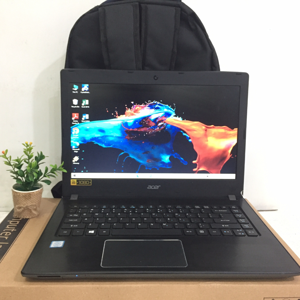 Laptop Acer Aspire E5-475G Core i7 gen 7 RAM 8GB HDD 1TB Layar 14" bekas mulus