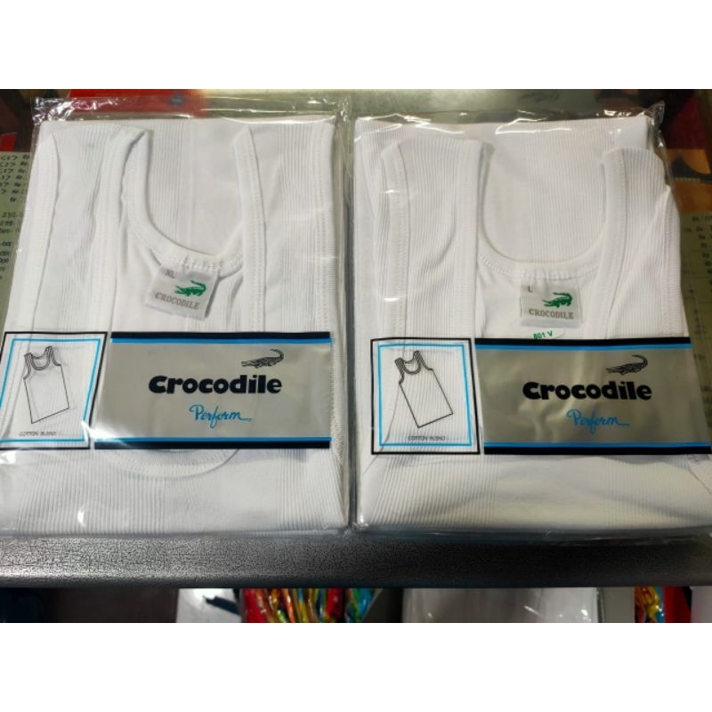 singlet crocodile putih 801