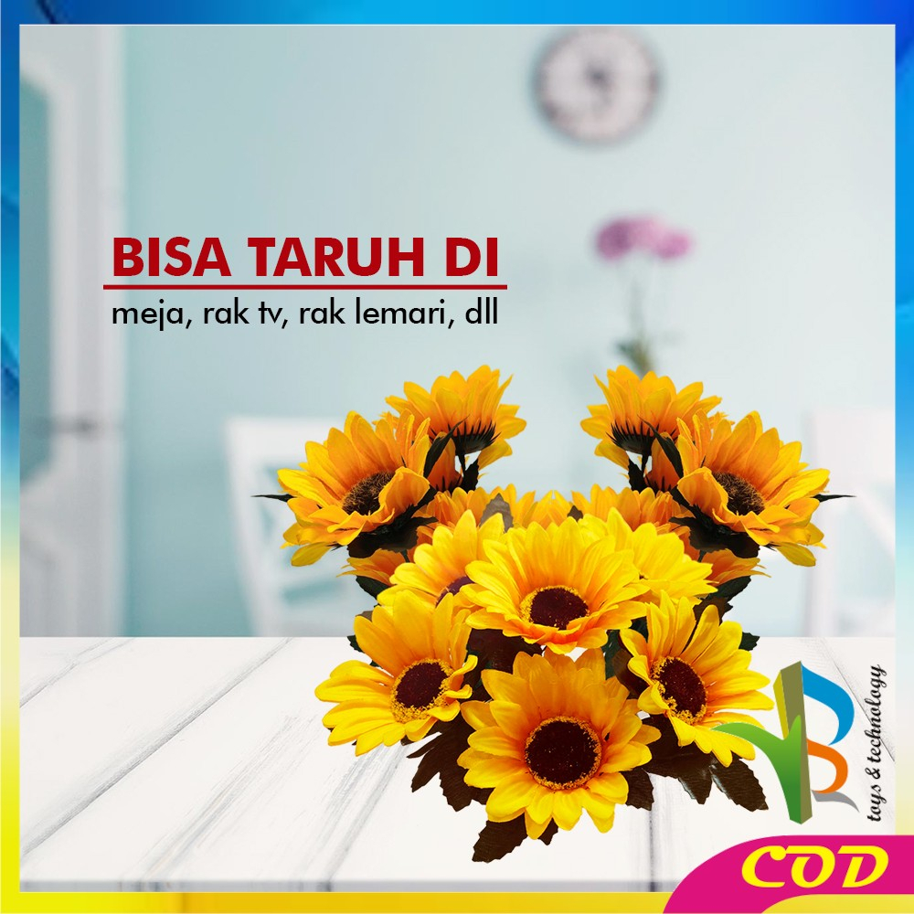 RB-C556 Ornamen Pot Tanaman Bunga Matahari Bunga Hias Dekorasi Rumah Tanaman Artificial Plant Tanaman Hias Plastik