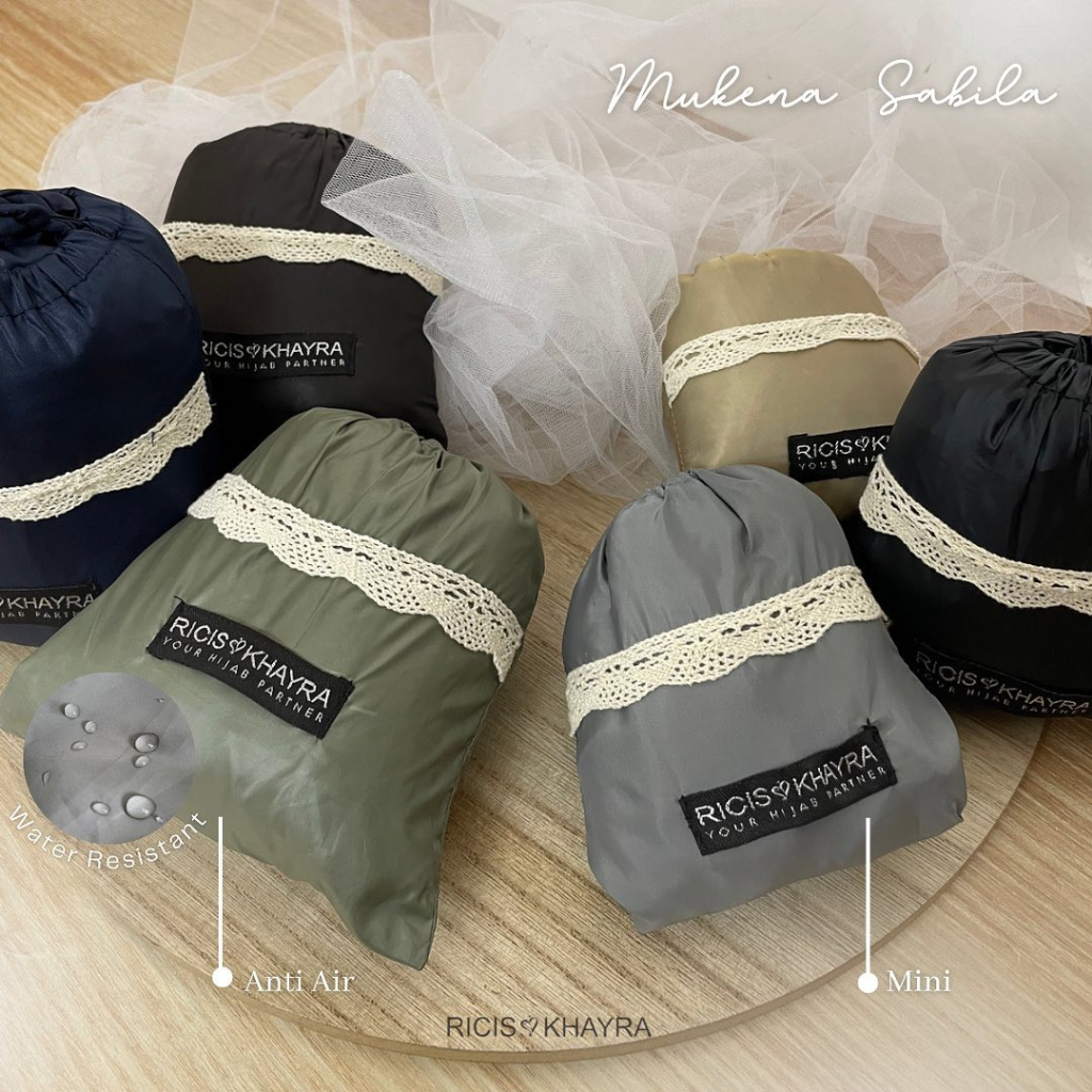 Ricis by Khayra - MUKENA SABILA | Mukena travel mini + sajadah | Mukena Parasut