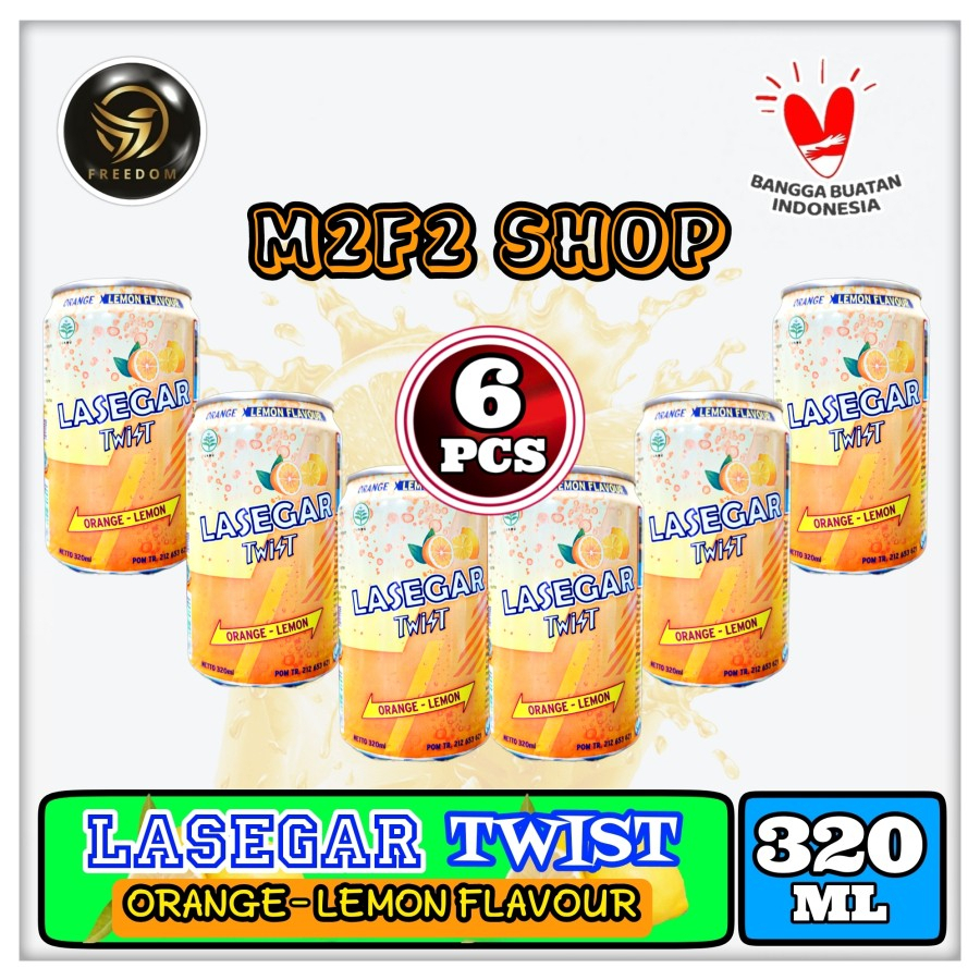 

LASEGAR Twist Minuman Penyegar Orange Lemon Kaleng - 320 ml (Kemasan 6 Pcs)