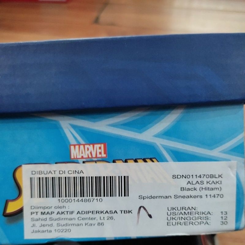 Sepatu Marvel Spiderman SDN011470BLK