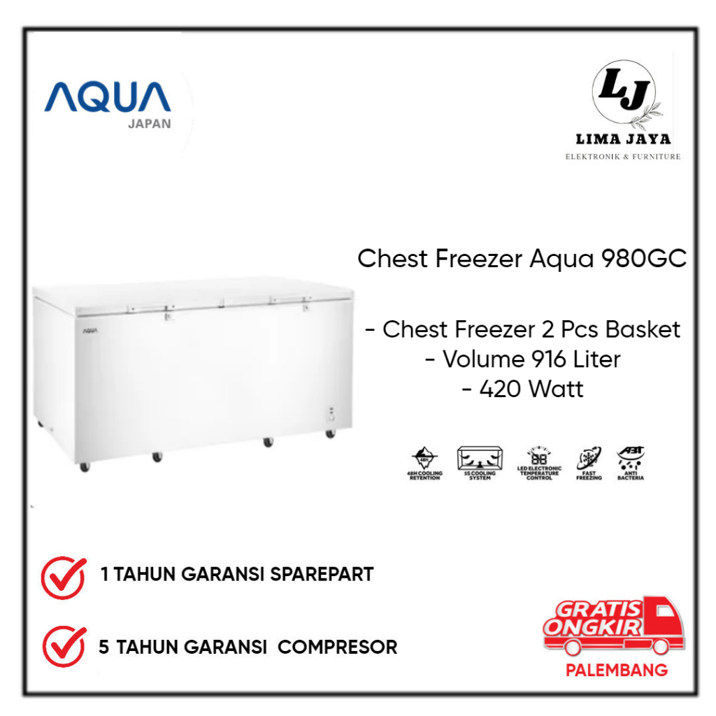 Chest Freezer Aqua AQF-980GC Freezer Box Lemari Pembeku Aqua