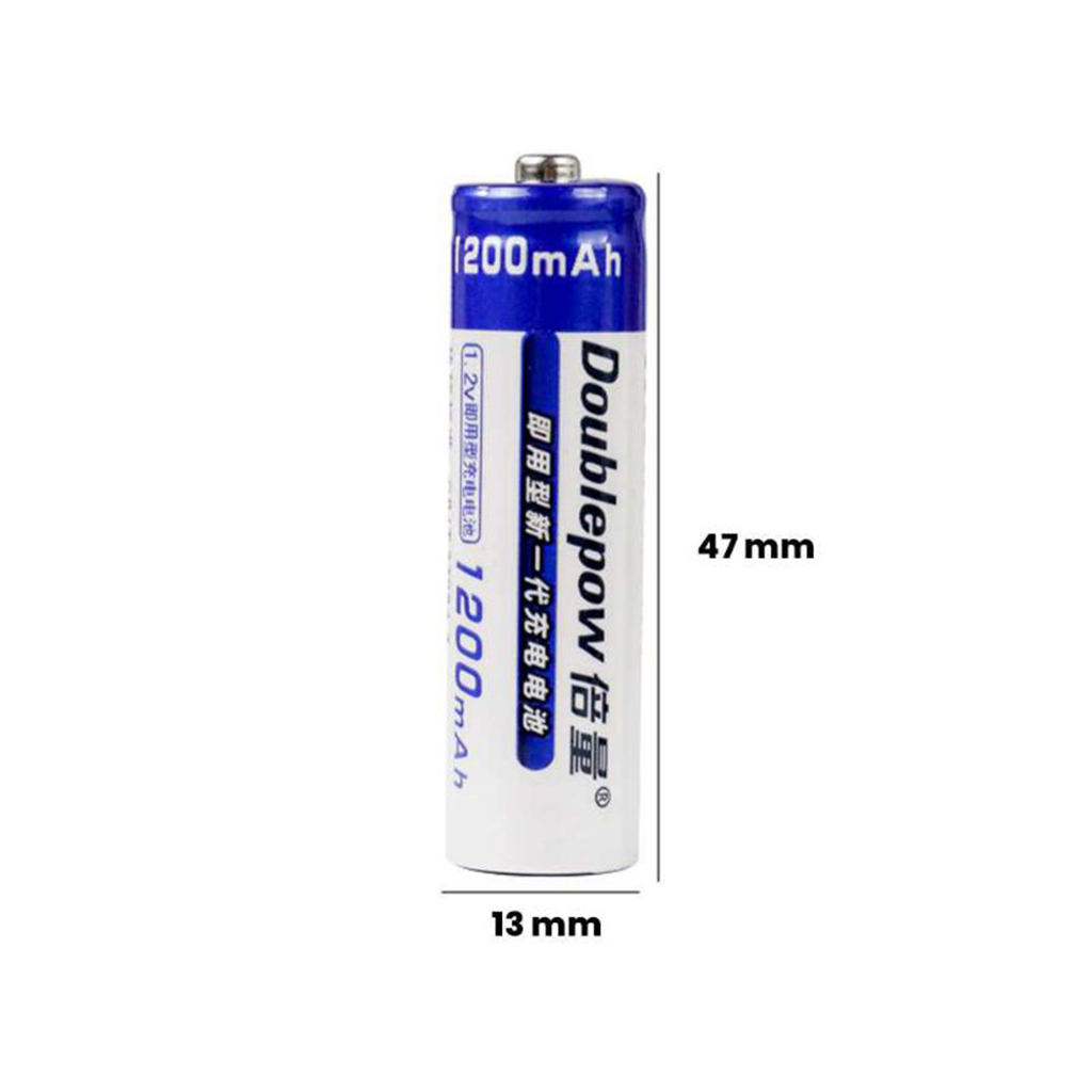 Doublepow Baterai Alkaline Aa Rechargeable 1200mah 2 Pcs - Baterai Charge Cas Doublepow Baterai Aa - Baterai Aa Isi Ulang Cas