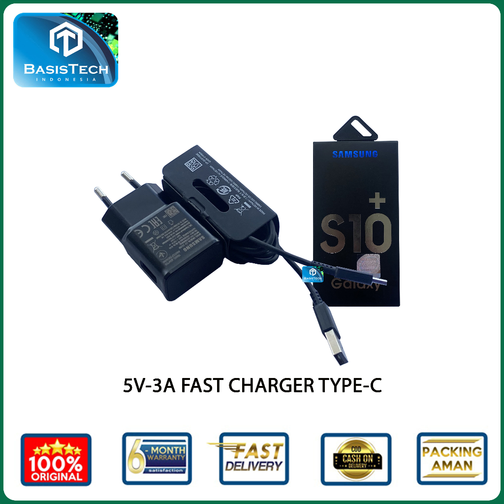 CHARGER SAMSUNG S10 PLUS 25W TA200 QUALCOMM 3.0 BASISTECH ORIGINAL QUALITY