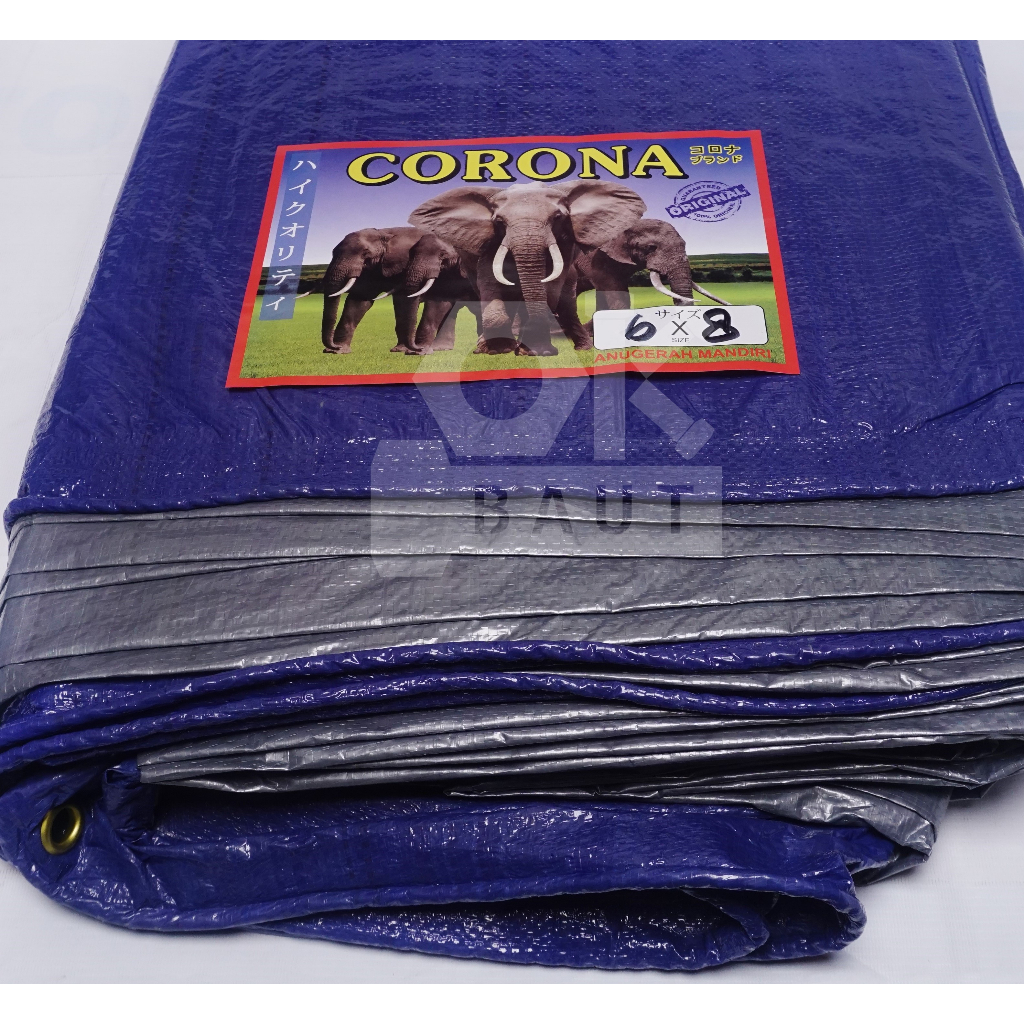 Terpal A3 6x8 meter Corona 4Gajah (b/s) Terpaulin Terpal plastik Terpal kolam Terpal Lembaran