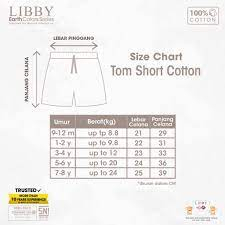 LIBBY EARTH COLOURS SERIES TOM SHORT CELANA 1PCS/PACK