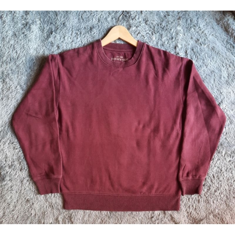 Crewneck spao new basic maroon