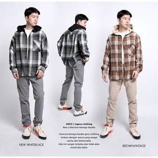 Geso - Oversize Kemeja Hoodie Flanel