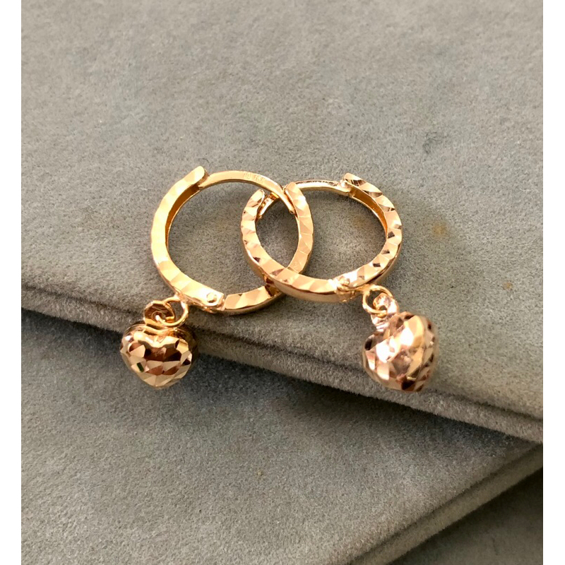 Anting Gantung Love ukir kadar 700 16j