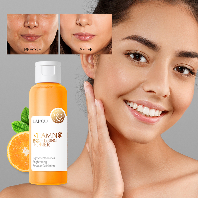 LAIKOU Vitamin C Brightening Toner Mengurangi Bintik-Bintik Hitam Melembapkan Mengencangkan Pori-pori 100ml