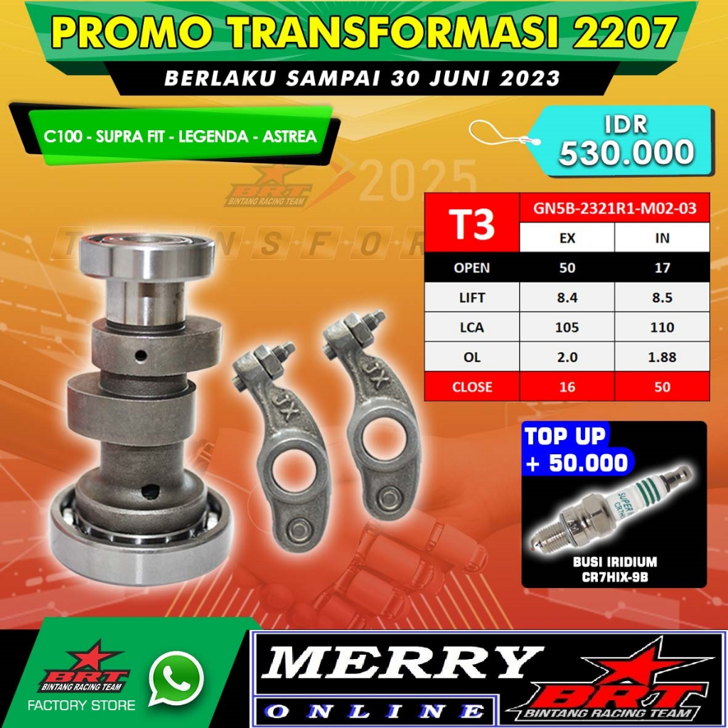 Promo 2201 Super Master Cam + RRA BRT Noken as Pelatuk Roller C100 / Supra X / Fit / Grand / Win / GN5