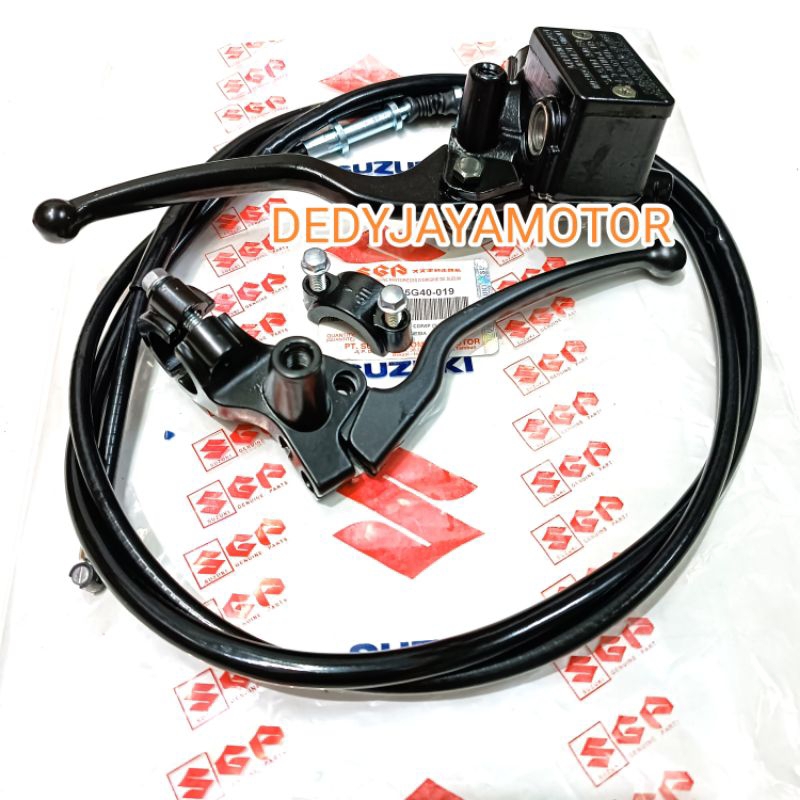 Master rem atas assy Suzuki Spin 125 Sepaket + Dudukan spion kiri + handle rem kiri + Kabel Cable rem belakang Spin 125 harga fuel set sepaket