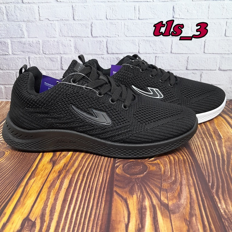 Sepatu Sekolah New Era Cindy Cristal 33-41 Hitam Polos Hitam Putih Cewek