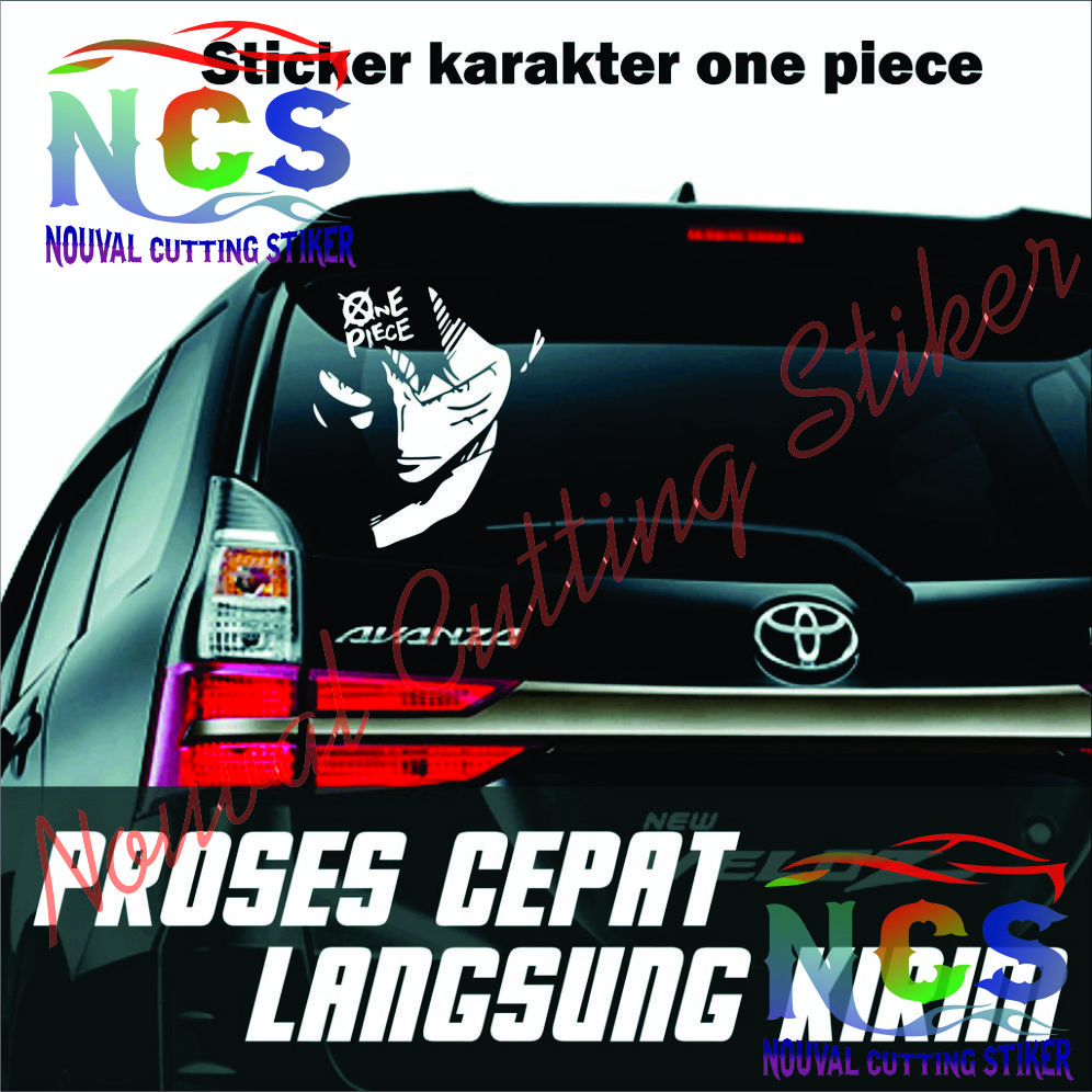 NEW STIKER MOBIL CUTTING STIKER KACA MOBIL BELAKANG ONE PIECE
