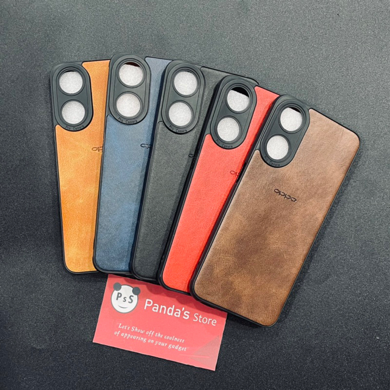 Leather Case Oppo A78 5G Softcase Kulit Elegan Casing Slim Fit