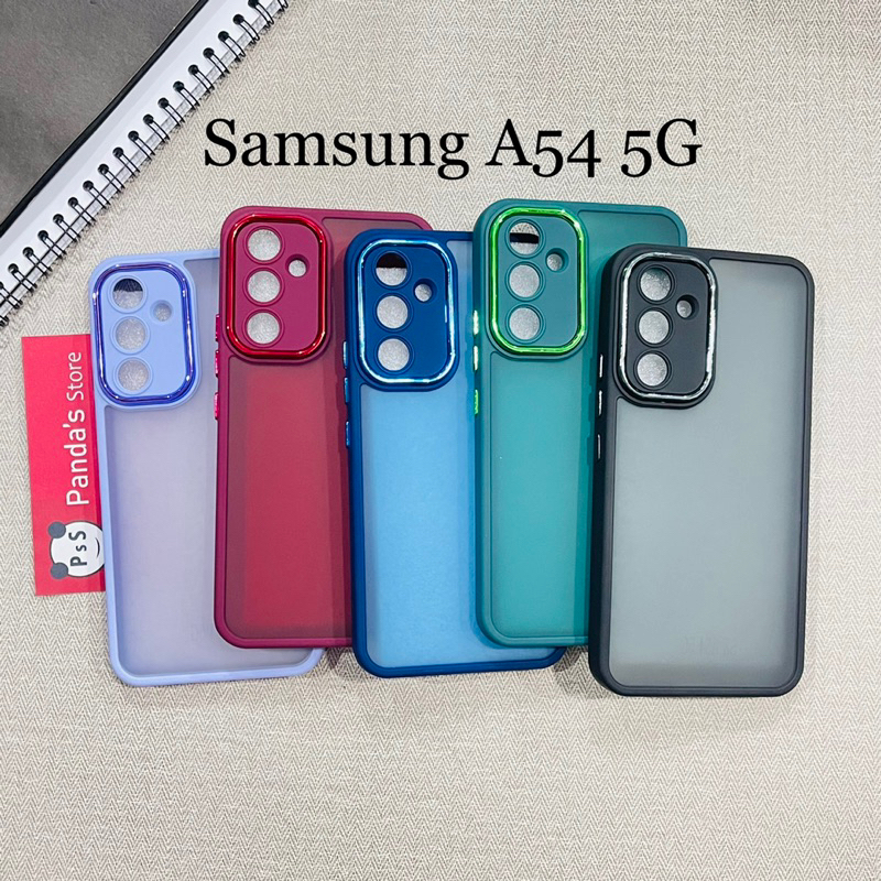 Case Samsung A54 5G Metal Chrome Softcase Dove Premium Luxury PSS