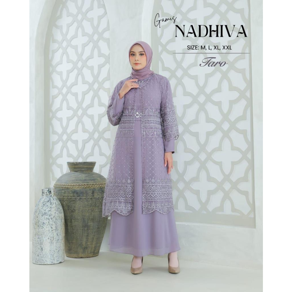 Nadhiva Dress / Kebaya Modern / Outer Lepas Pasang / Ceruty Baby Terry / Baby Doll