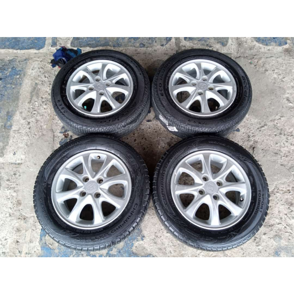 velg bekas standar yundai ring 15x5 lubang 4x100 seken  bekas murah berkualitas