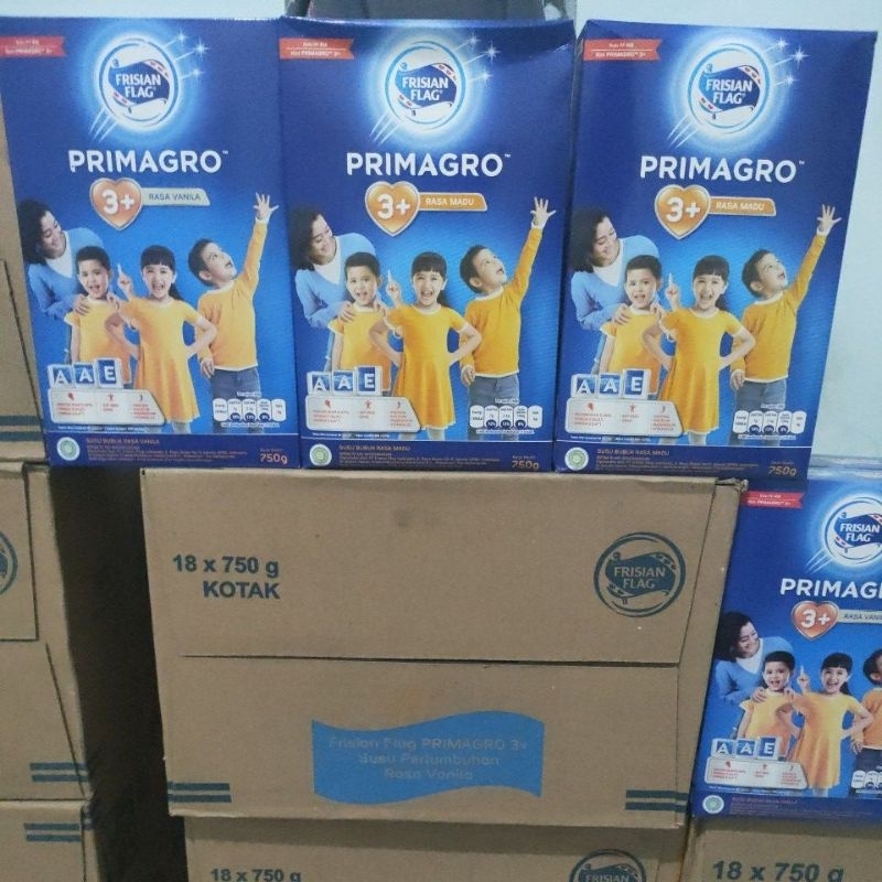 Frisian flag primagro 1+ 3+ madu vanila 750g