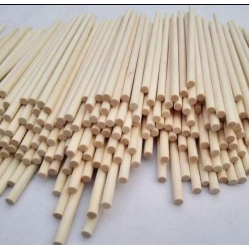 dowel kayu bulat kayu stik diameter 3cmx130cm